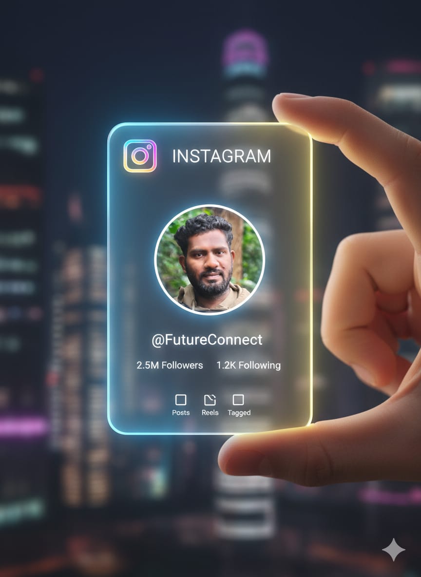 Futuristic Instagram Profile Card